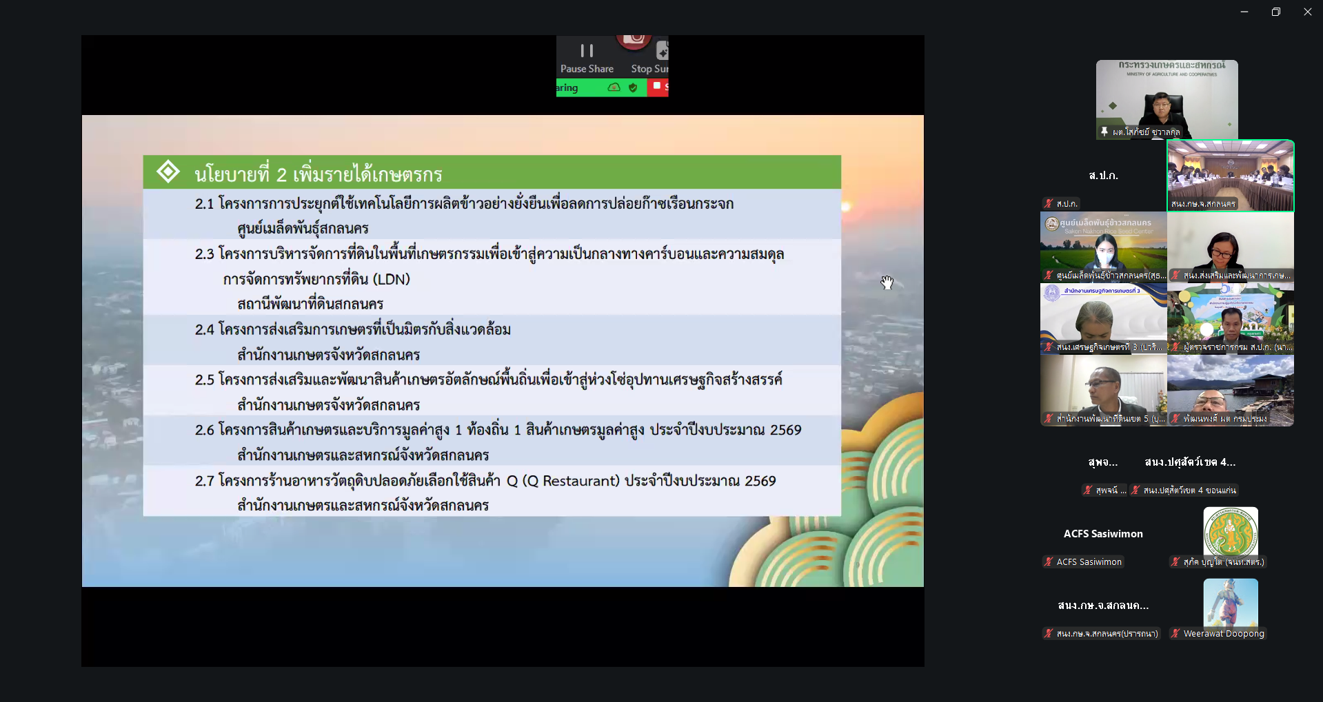 title - ผู้ตรวจราชการ ส.ป.ก. ร่วมประชุมตรวจติดตามความก้าวหน้าผลการดำเนินงานตามแผนการตรวจราชการของผู้ตรวจราชการกระทรวงเกษตรและสหกรณ์ ประจำปีงบประมาณ พ.ศ. 2569 รอบที่ 2 ในเขตตรวจราชการที่ 11 จังหวัดสกลนคร 
